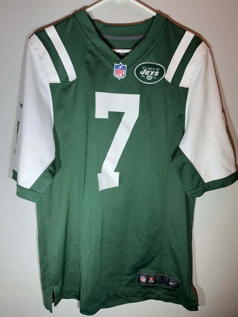 Nike New York Jets Geno Smith #7 Green Home Game Jersey Size S